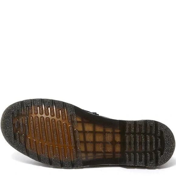NIB DR MARTENS ADRIAN WHO BLACK UNION JACK SMOOTH LOAFER, SIZE 12